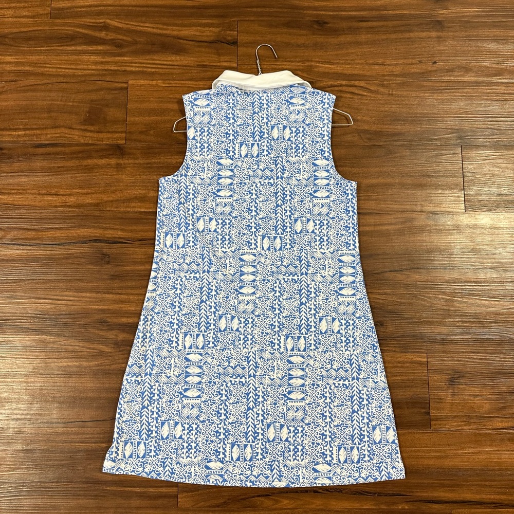 Sigrid Olsen Blue and White Patterned dress - Picture 2 of 3